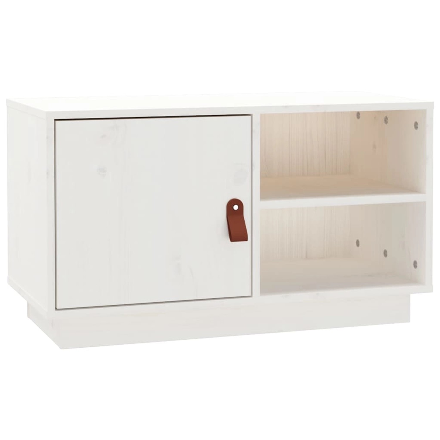 vidaXL TV-Schrank Weiß 70x34x40 cm Massivholz Kiefer 818236 günstig online kaufen