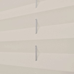 Nahaufnahme: Creme farbenes vidaXL Plissee Faltrollo 60x100cm für Fenster, Licht- und Sichtschutz.