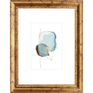 Holz-Bilderrahmen Gold, 18x24 cm, mit antikem Finish. Ideal für Fotos und Kunstdrucke.