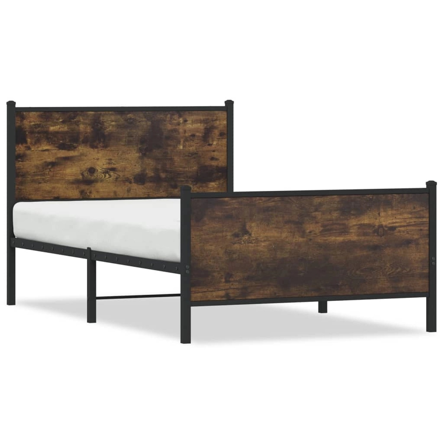 vidaXL Metallbett ohne Matratze Räuchereiche 100x200 cm 4007680 günstig online kaufen