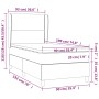 vidaXL Boxspringbett dunkelgrau 90x190 cm mit Matratze, Stoffbezug, Maßeinteilungen.