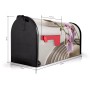 Schwarzer US Briefkasten mit Zen Relax Motiv: Amerikanischer Postkasten aus Stahl, 48x22x16cm.