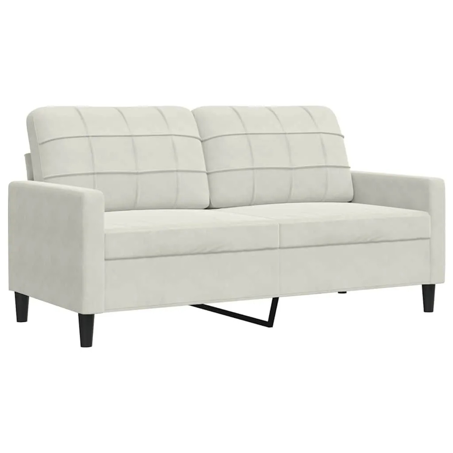 vidaXL 2-Sitzer-Sofa Creme 140 cm Samt 4007632 günstig online kaufen