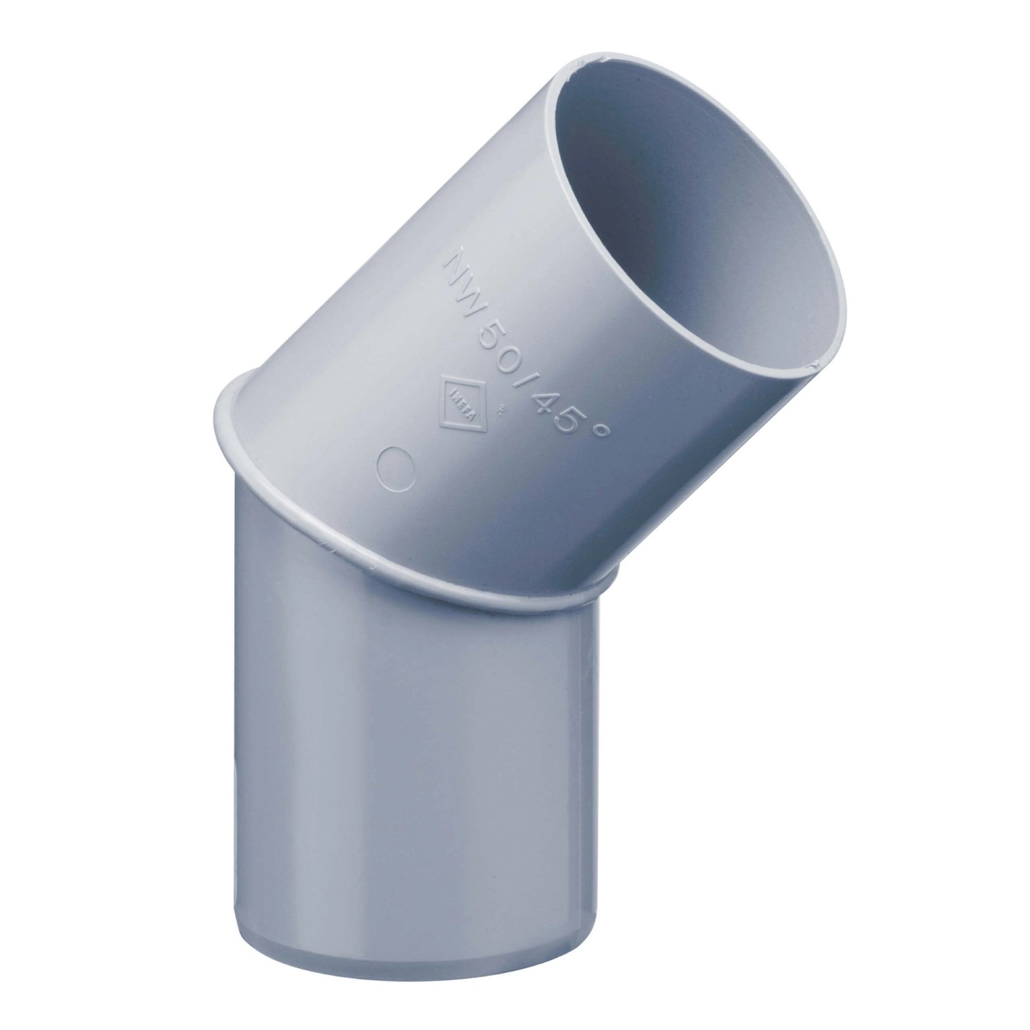 Inefa Fallrohrbogen 45 Grad PVC DN 125 Grau Dachentwässerung