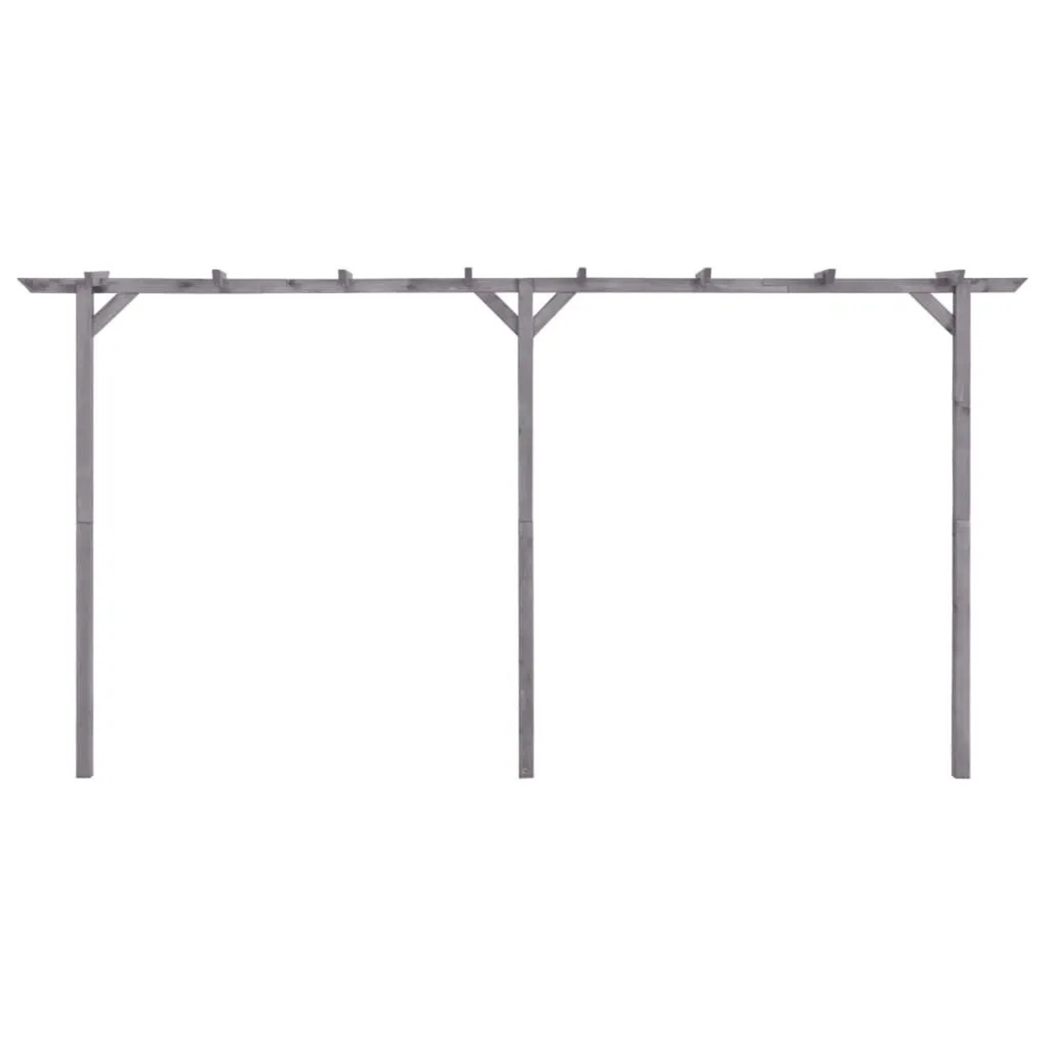DELUKE Pergola Aus Holz LURV Grau 4x2m Kiefernholz Rankhilfe Pergola Holz Bausatz Freistehend Gartendeko Gartenbogen Gartenpergola_2