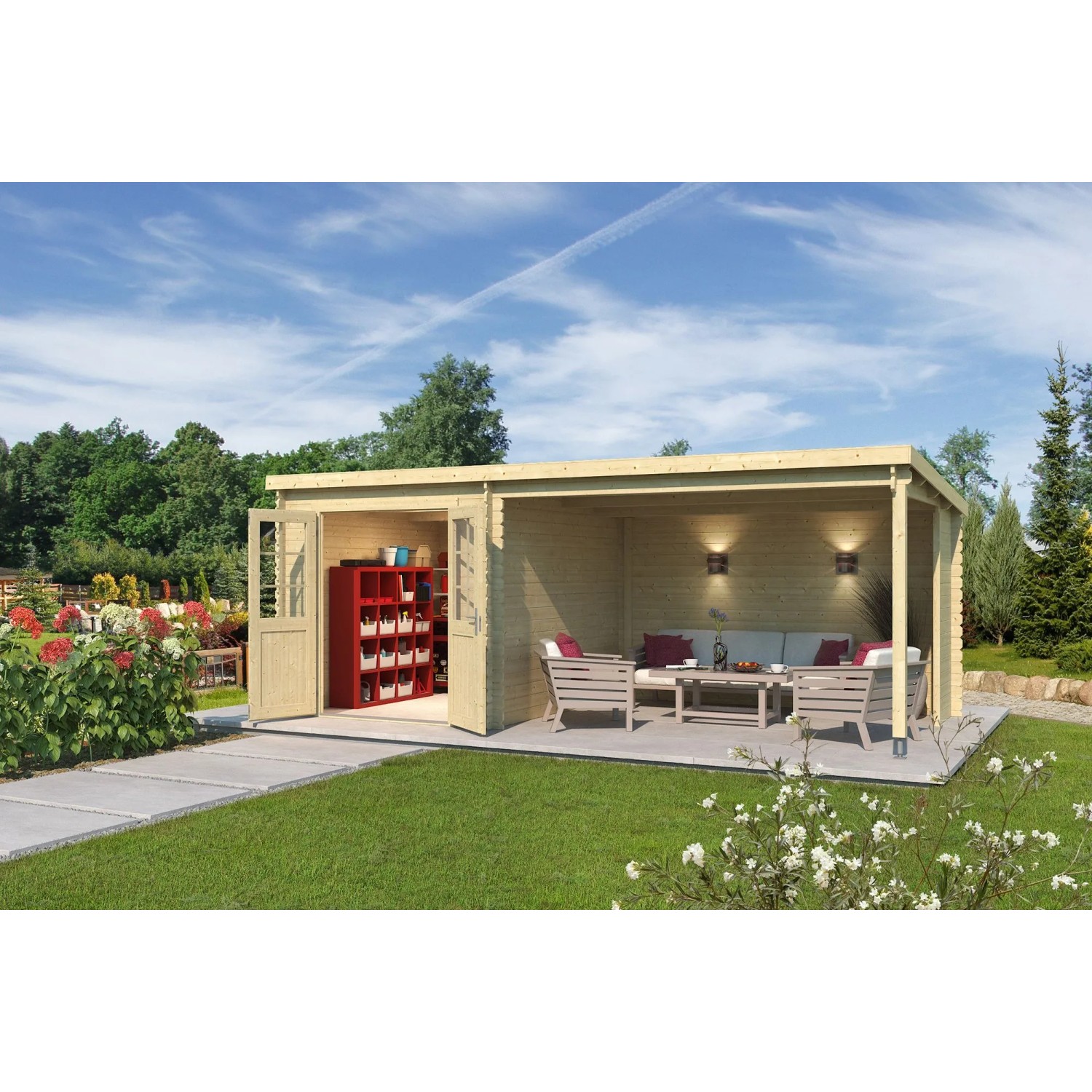 Lasita Gartenhaus Saint Paul 570 cm x 275 cm Natur/Unbehandelt