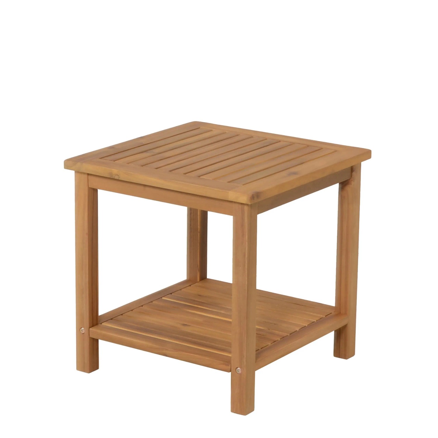DELUKE Gartentisch ISABEL Akazie Braun 45x45x45cm Garten Beistelltisch Wetterfest Outdoor Tisch