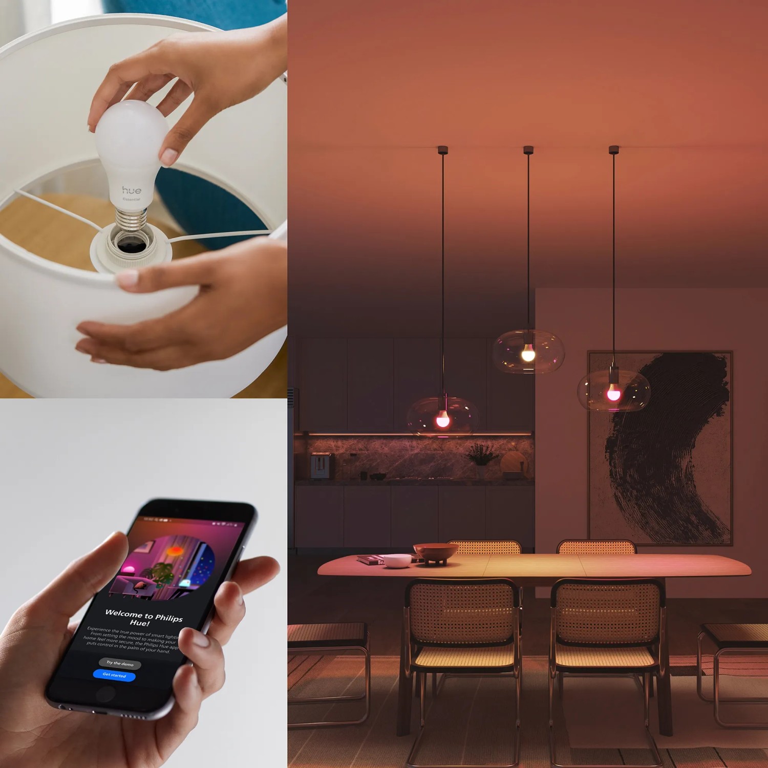 Philips Hue E27 2er Set: Glühlampenform, 8W, 806lm, 6500K, mit App-Steuerung.