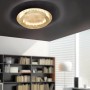 Goldene LED-Deckenleuchte Nevis von Paul Neuhaus, Ø 50 cm. Moderne Lampe für Wohnraum und Büro.