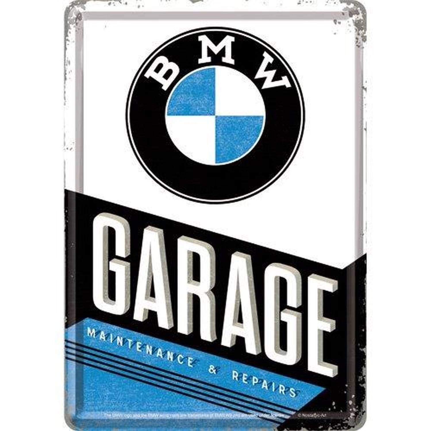 Nostalgic-Art Blechpostkarte - BMW - BMW Garage günstig online kaufen