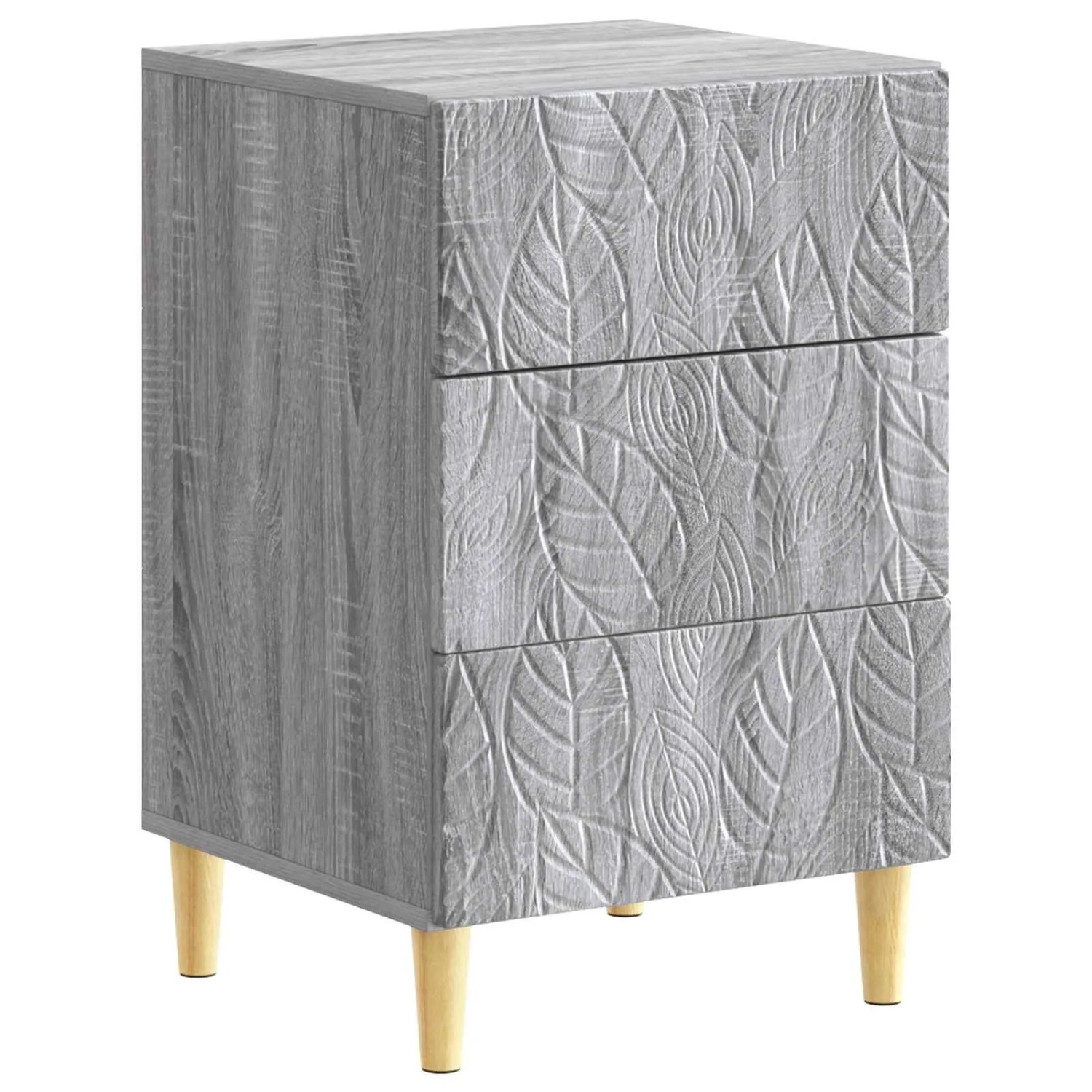 vidaXL Nachttisch Grau Sonoma 43 x 39,5 x 66,5 cm Holzwerkstoff 895021