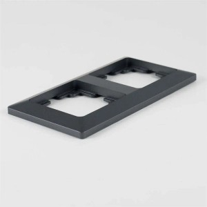 ChiliTec MILOS Doppelrahmen, anthrazit, für Schalterprogramme. Zweifach Rahmen zur horizontalen oder vertikalen Montage.