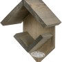 Fidelio Erdnussbutterhaus für Wildvogelfutter, Holz Vogelhaus mit Dach als Wetterschutz.