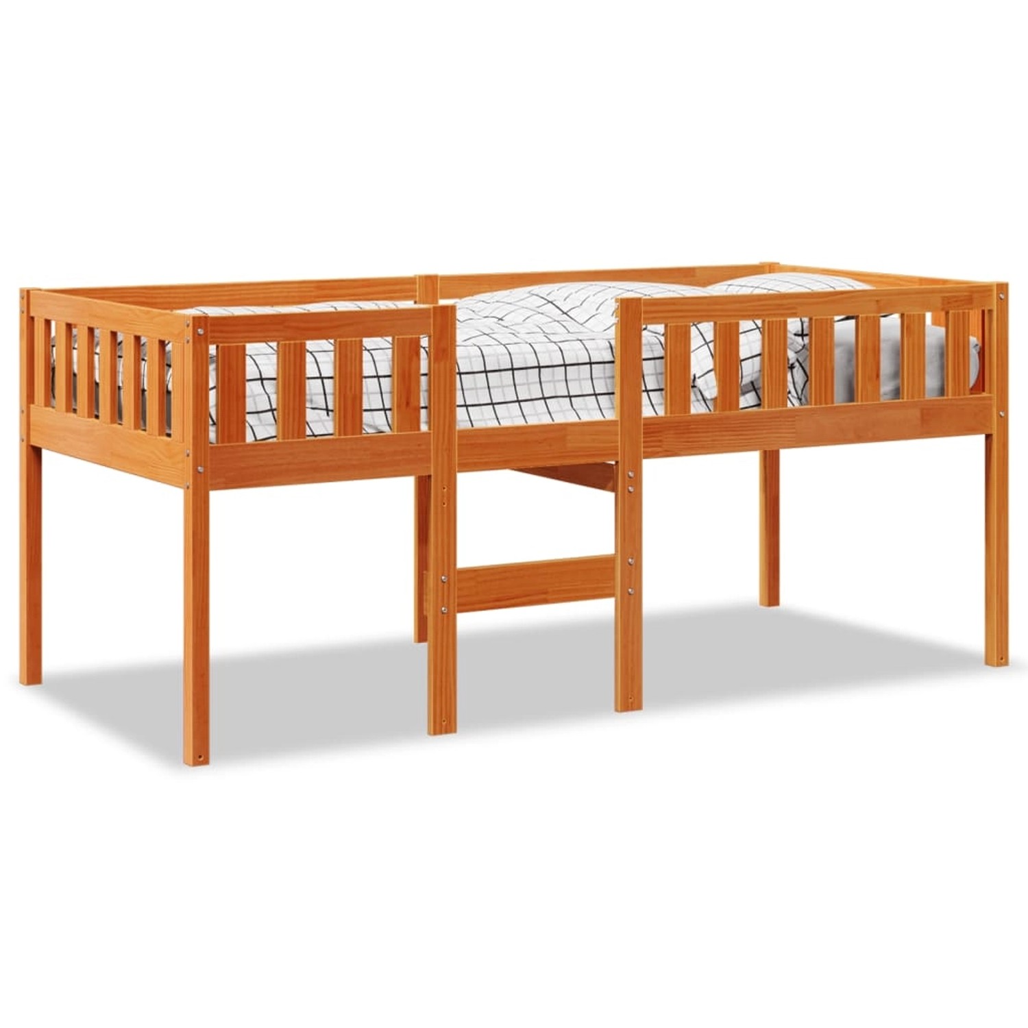 vidaXL Kinderbett ohne Matratze Wachsbraun 75x190 cm Massivholz Kiefer 8550 günstig online kaufen