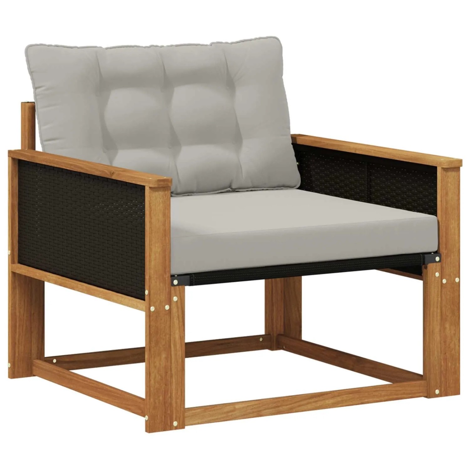 vidaXL Outdoor-Sofagarnitur Massives Akazienholz und Textilene Natur 3438879