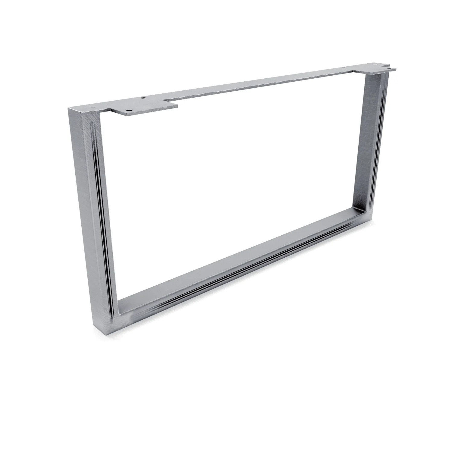 HEVVA Möbelbein GRAZ 25 cm Hoch 50 cm Tief 1 Stück Rohstahl-Klarlack