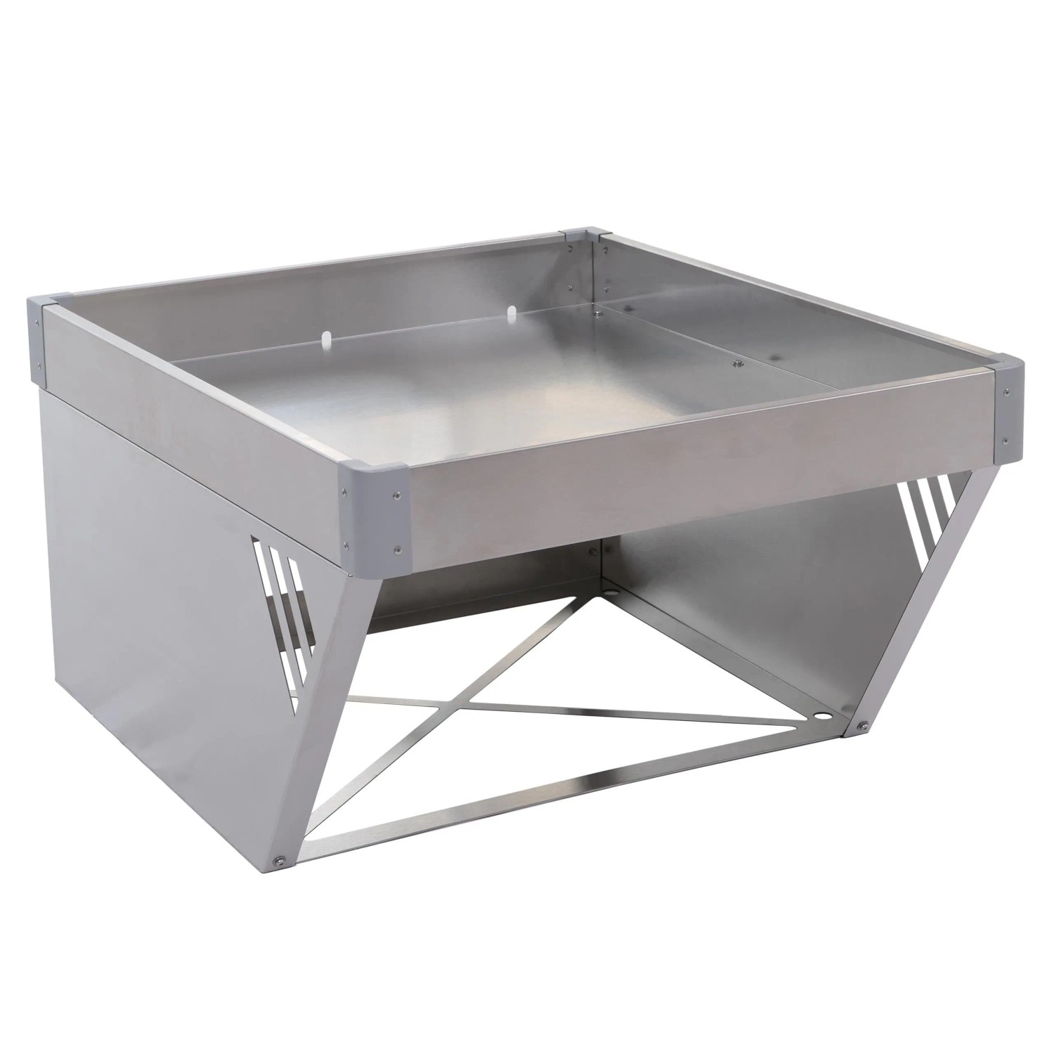 MCW Mähroboter-Garage mit Pflanzkasten P41 Metall 40x60x70cm Edelstahl