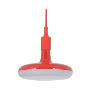 Rote Näve Pendelleuchte Ufo mit LED-Tellerlampe, Textil/Kunststoff, Ø 22cm.