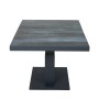 Rechteckiger Siena Garden Gartentisch Talina in Wood Grey mit Keramikplatte und Aluminiumgestell.