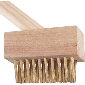 LUX Fugenbürste mit Stiel, vermessingte Borsten für die Reinigung von Pflasterfugen.