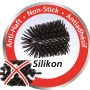 WC-Bürste: Silikon-Bürstenkopf für WENKO WC-Garnitur, antihaftbeschichtet.