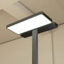 Moderne, dimmbare LED-Stehlampe Aila in Schwarz mit Bewegungsmelder für Büro/Arbeitszimmer.