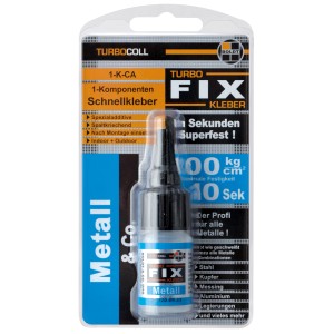 Boldt TurboFix Metall Schnellkleber, 10g Flasche für schnelle Metallreparaturen.