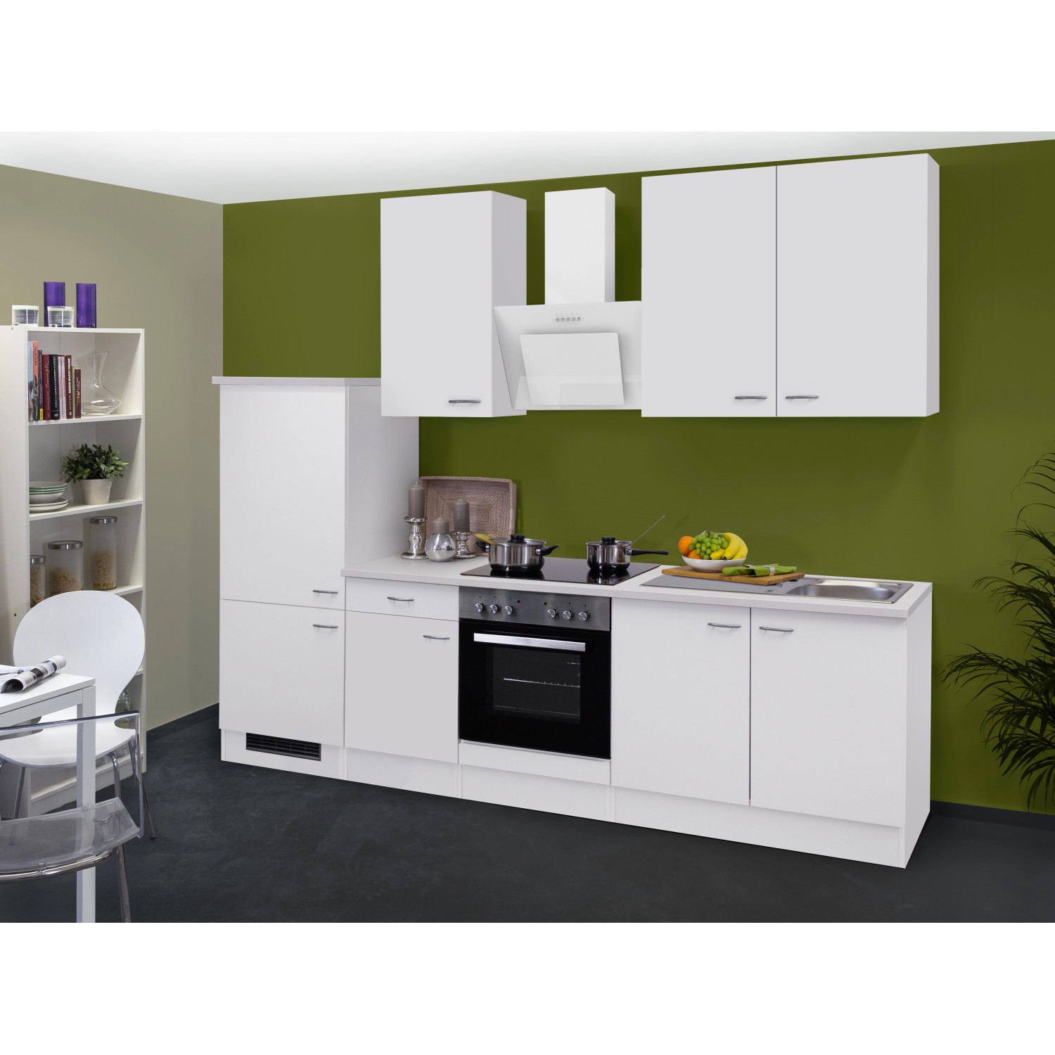 Flex-Well Classic Küchenzeile Wito 270 cm Weiß günstig online kaufen