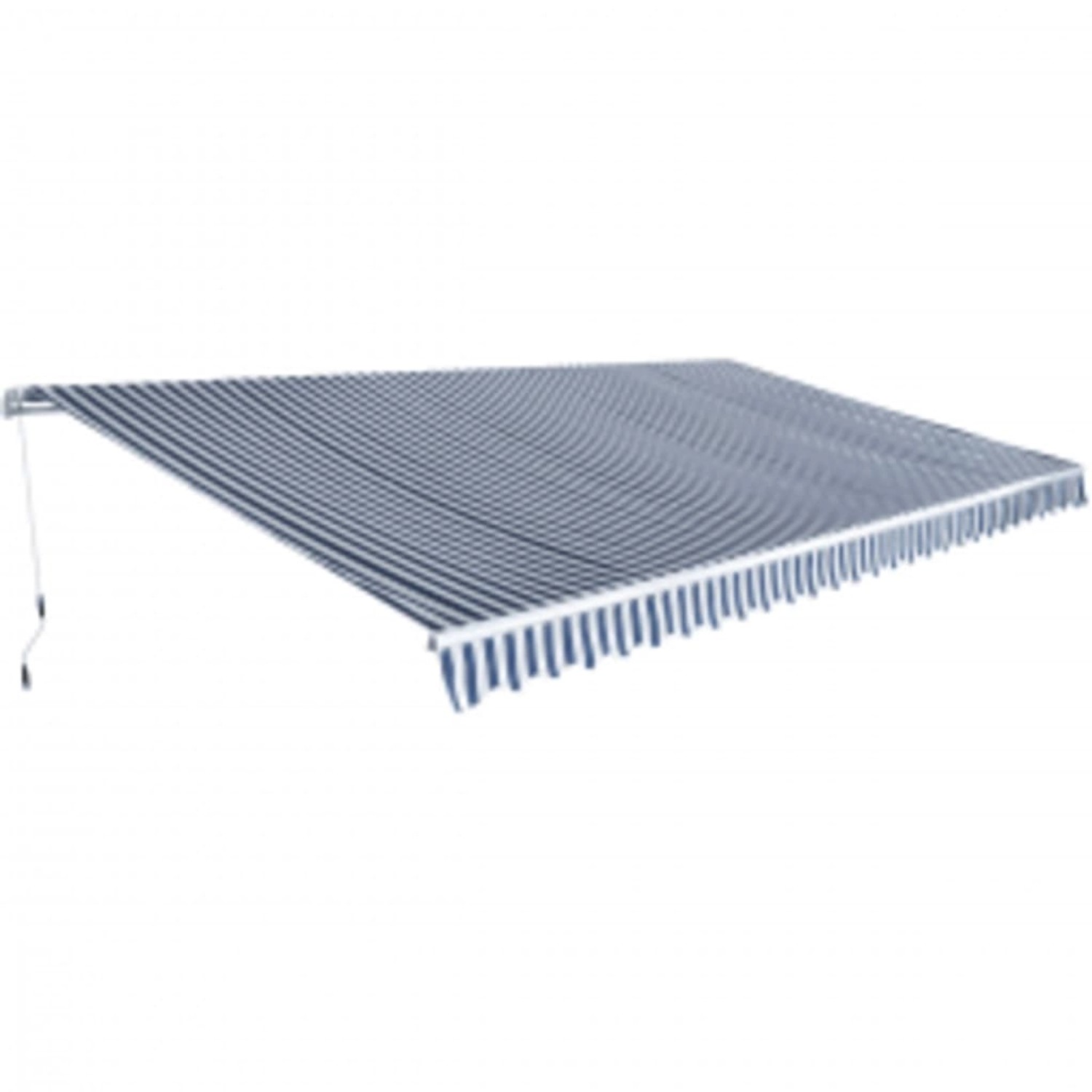 furnicato Gelenkarmmarkise 600 cm Blau/Weiß günstig online kaufen