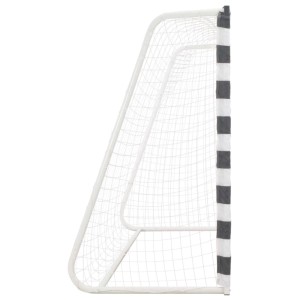 vidaXL Fußballtor 300x160x90 cm Metall Schwarz und Weiß 91953