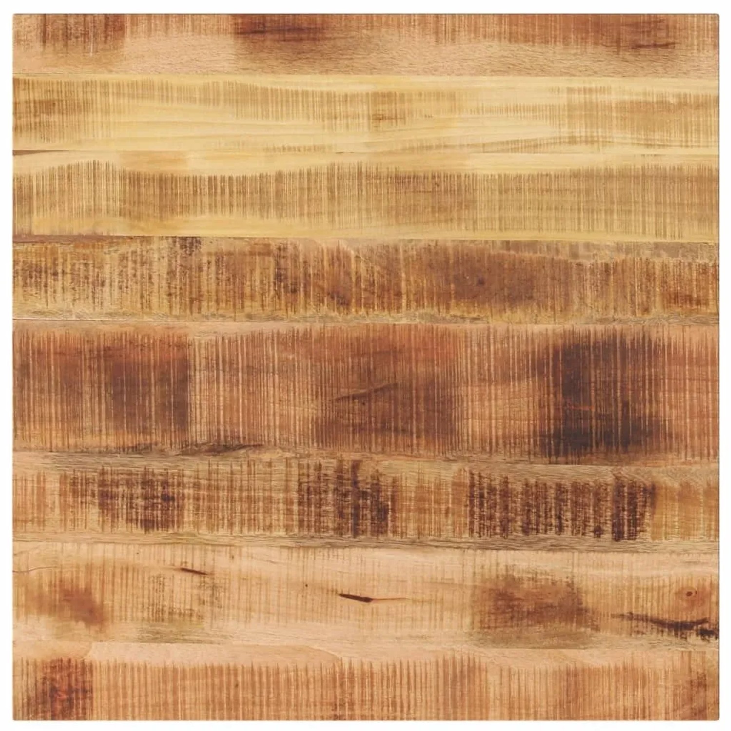 vidaXL Tischplatte 70x70x2,5 cm Quadratisch Raues Massivholz Mango 371341