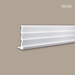 PROFHOME Eckleisten Set, 2 weiße Stuckleisten (4m) für Paneele.