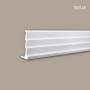 PROFHOME Eckleisten Set, 2 weiße Stuckleisten (4m) für Paneele.