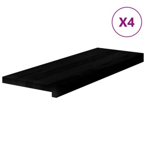 vidaXL Treppenstufen 4 Stk Dunkelbraun 70x25x2 cm Massivholz Eiche 3283013