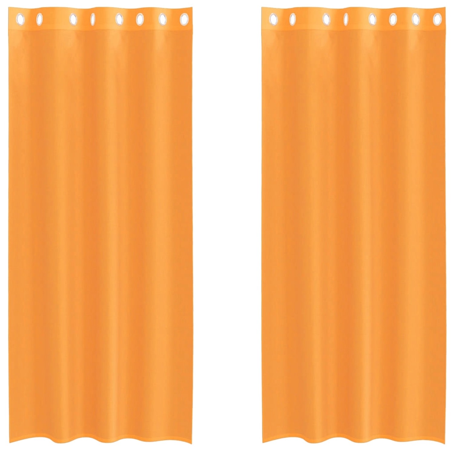 vidaXL Voile Vorhänge mit Ösen 2 Stk Orange 140x225 cm 4102091 günstig online kaufen