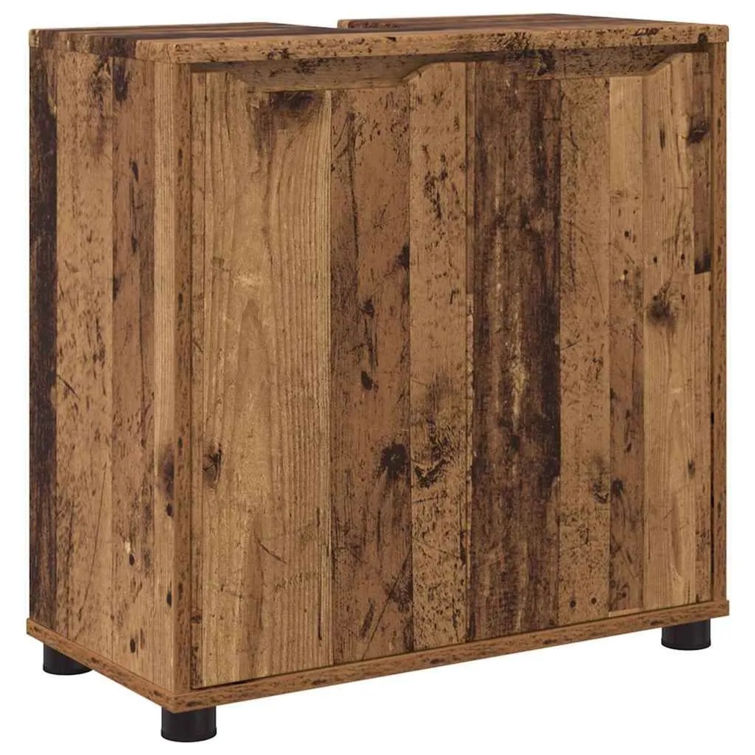 vidaXL Badezimmerwaschbecken-Schrank mit Regal Altholz 60 x 30 x 60 cm 888755