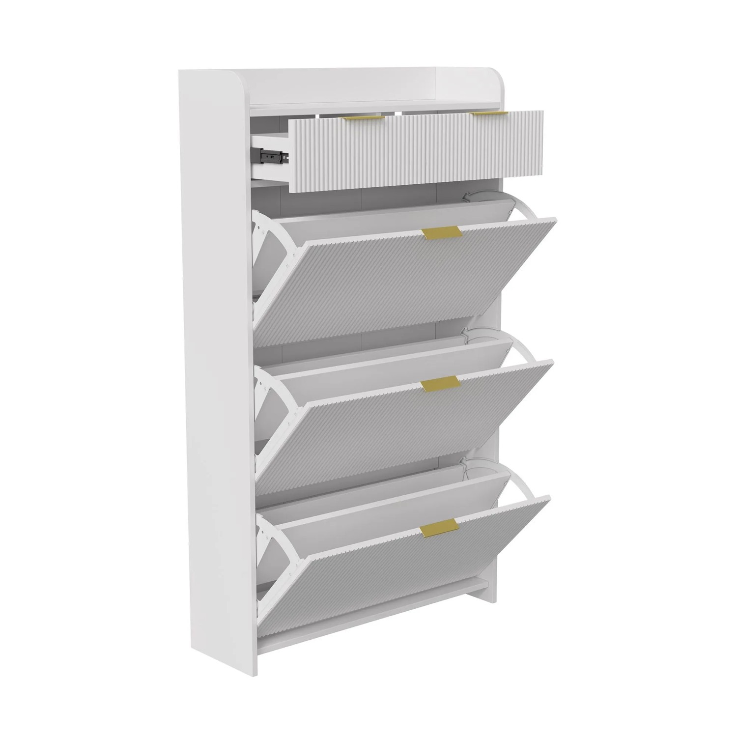 PXloue Schuhschrank Verstellbar mit 3 Klappen&Schubladen-Schuhkommode für E günstig online kaufen