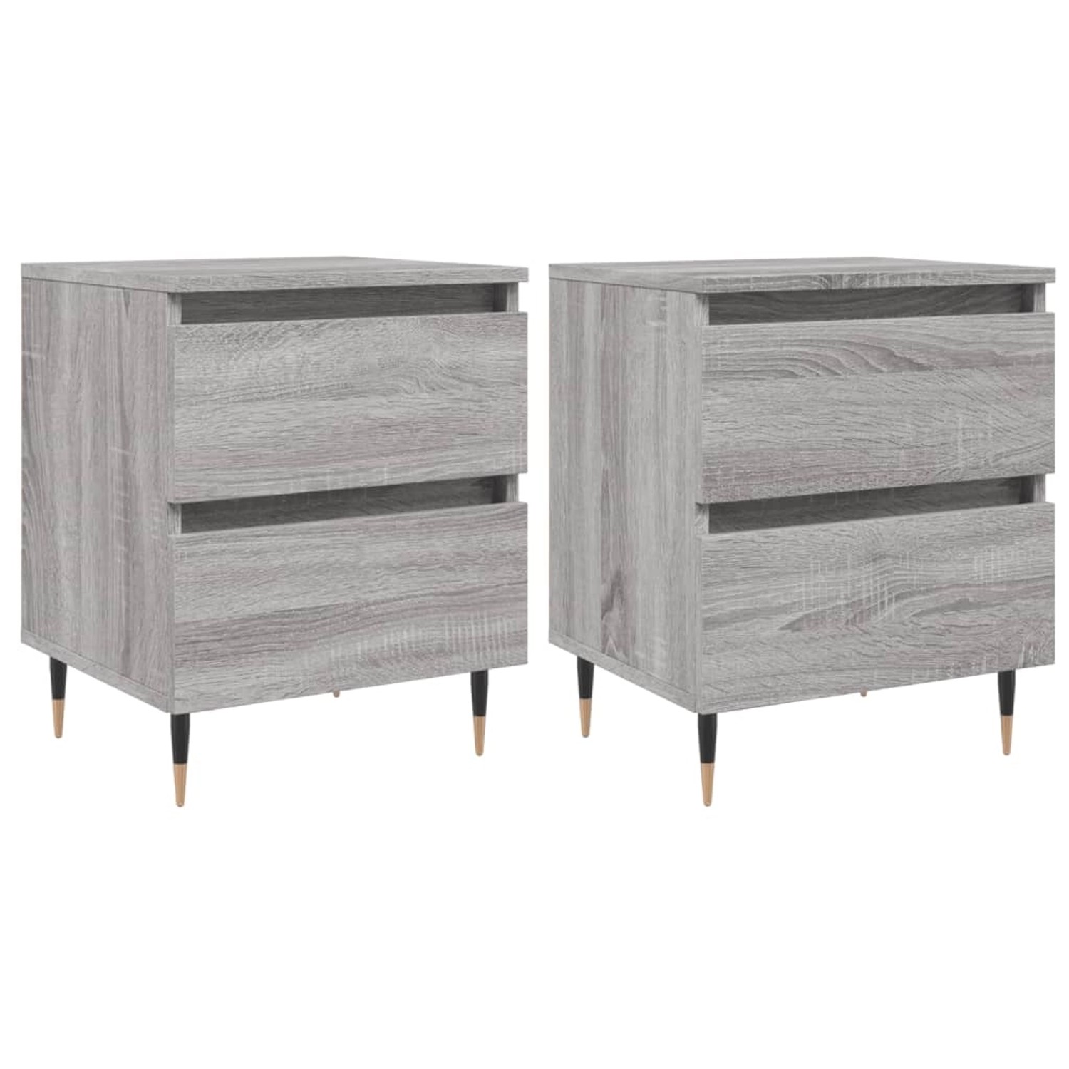 vidaXL Nachttische 2 Stk Grau Sonoma 40x35x50 cm Holzwerkstoff Modell 12 günstig online kaufen