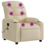 vidaXL Massagesessel Creme Stoff 374164