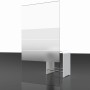 Schulte Eckdusche Sunny, 180x90, Schwarz, Glasdekor mit Querstreifen