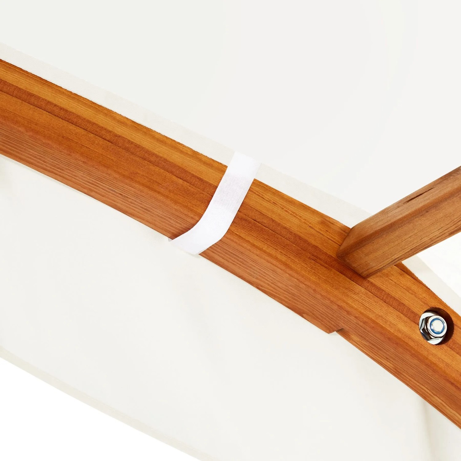 Tectake Hängematte Locarno Mit Holzgestell  Für 2 Personen Großes Sonnendach  Inkl  2 Kissen  328 x 160 x 171 50 cm Teak_8