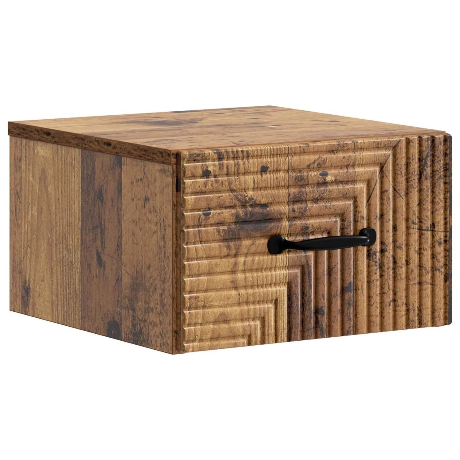 vidaXL Wandmontierter Nachttisch Altholz 34,5 x 33 x 20 cm 898611