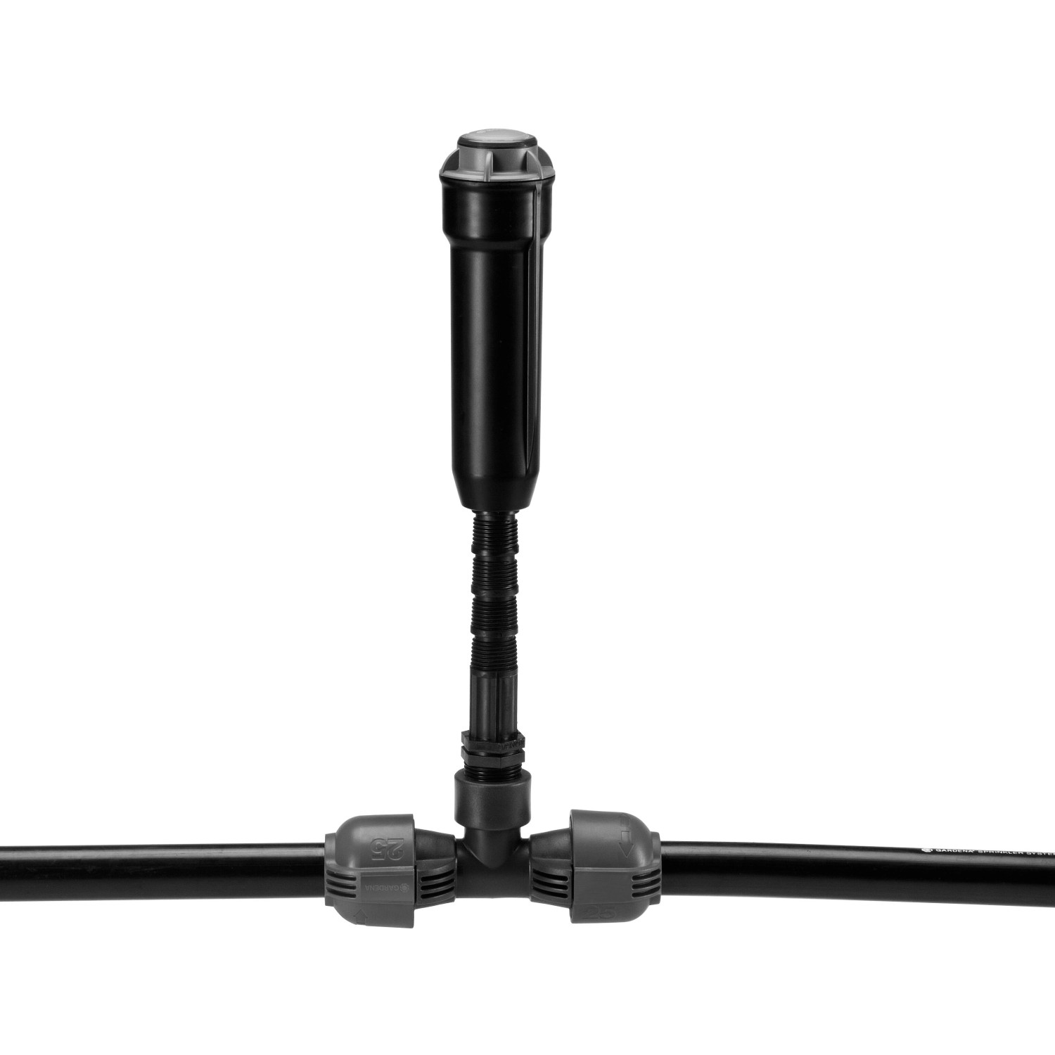 Gardena T-Stück für Sprinkler-Systeme, 25 mm x 19 mm Innengewinde, zur Verbindung von Rohren.