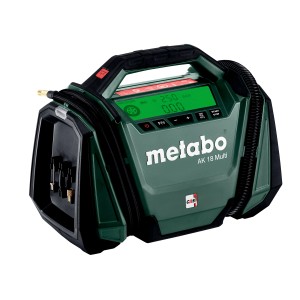 Metabo Akku-Kompressor AK 18 Multi solo, tragbarer Kompressor mit digitaler Anzeige.