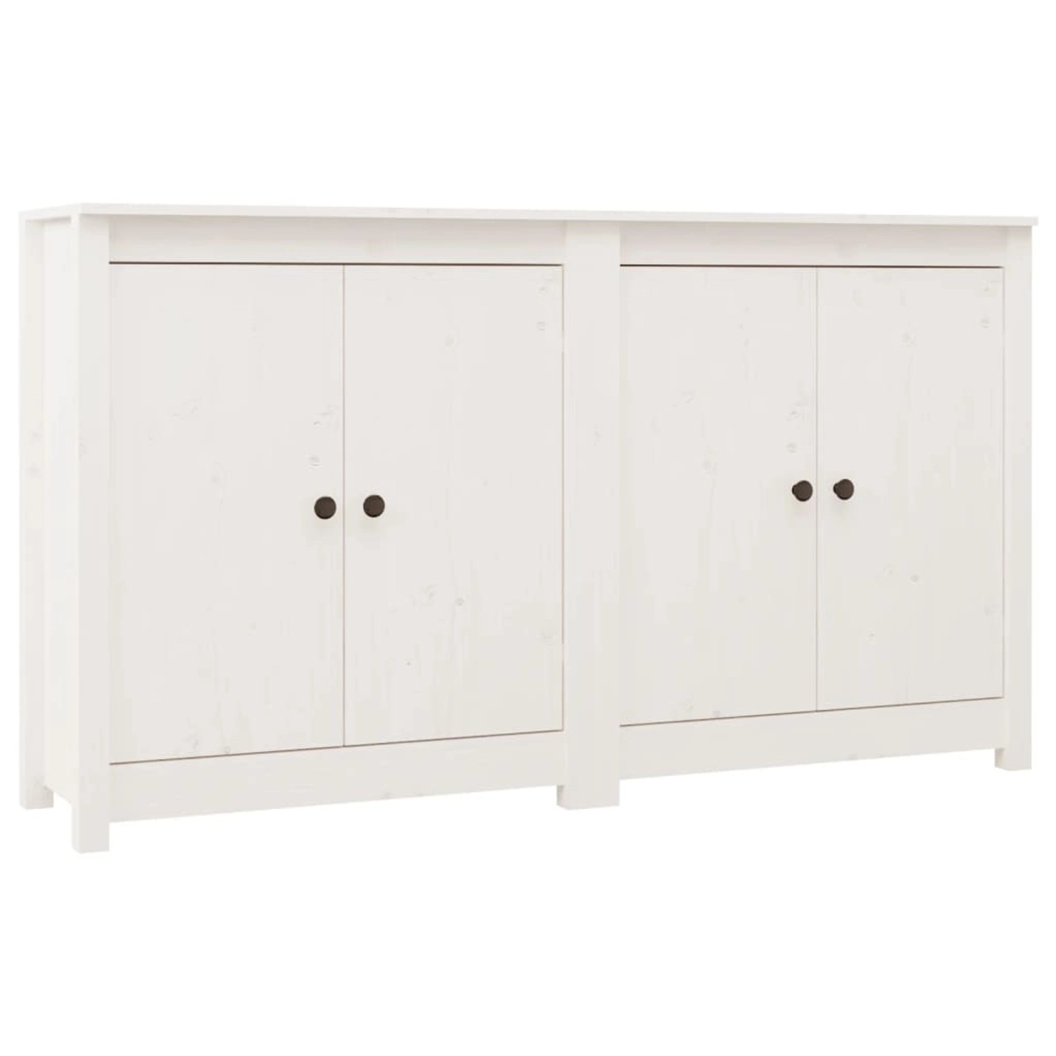 vidaXL Sideboards 2 Stk Weiß 70x35x80 cm Massivholz Kiefer 3114065 günstig online kaufen