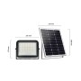 ENOVALITE Solarstrahler PRO 50W mit Solarpanel, Dämmerungssensor und Fernbedienung, Kaltweiß