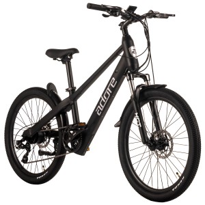 ADORE E-Bike für Kinder 24 Zoll Alu Kids Citybike KS-240 Heckmotor 45NM 10,4Ah Pitch Black