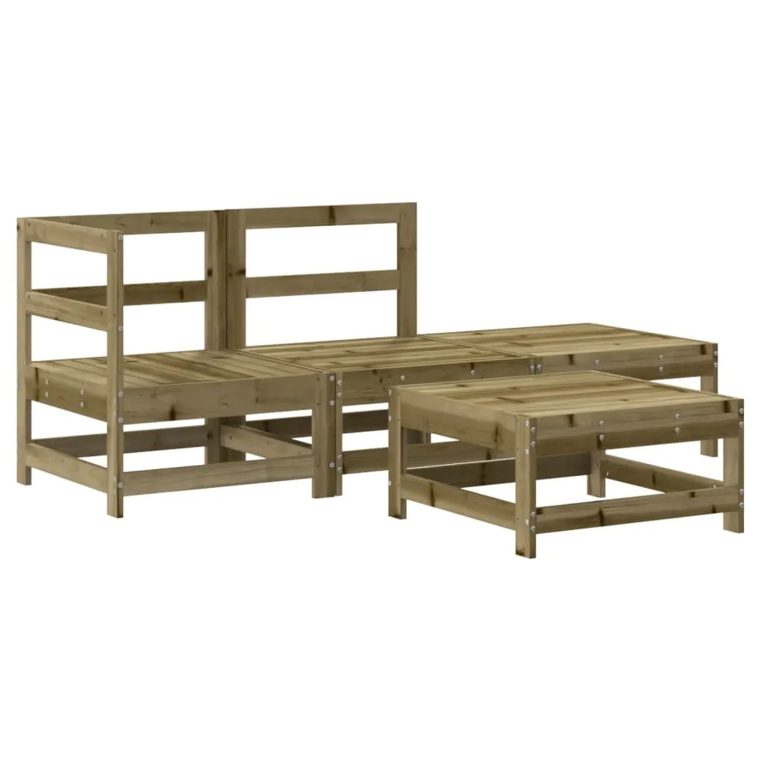 vidaXL 4-Tlg Garten-Lounge-Set Kiefernholz Imprägniert 3186500 günstig online kaufen