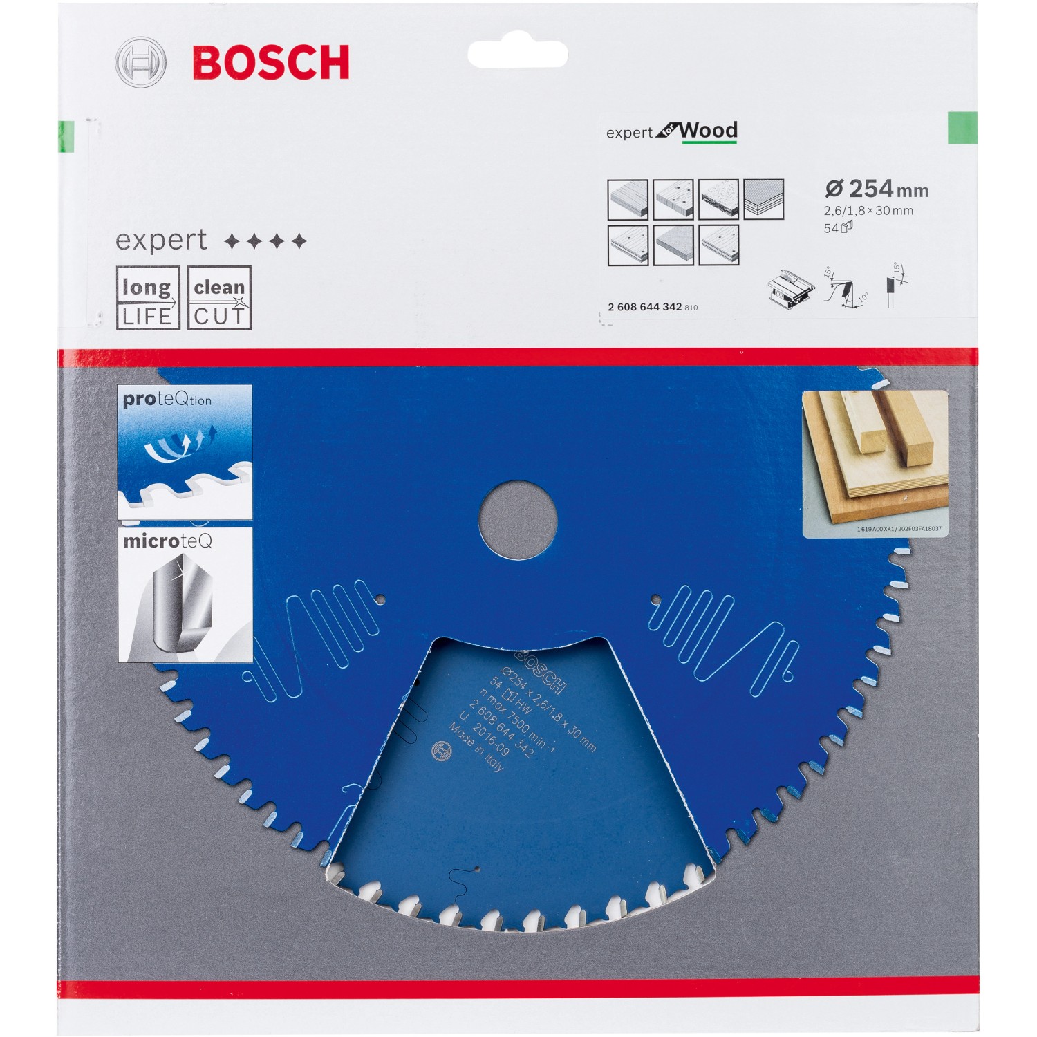 Bosch Kreissägeblatt 254 mm x 30 mm x 1,8 mm