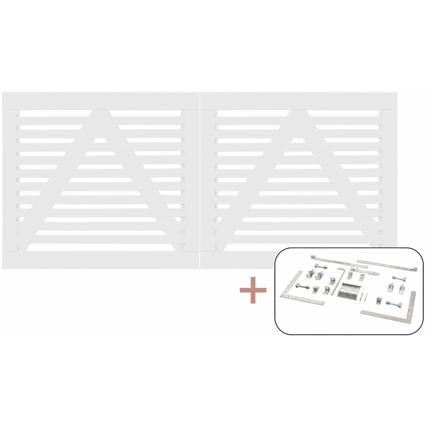 Doppeltor Tokyo Nadelholz Weiß 200 cm x 90 cm günstig online kaufen